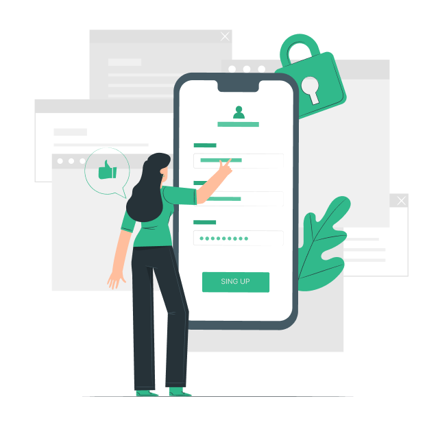 Sign up graphic